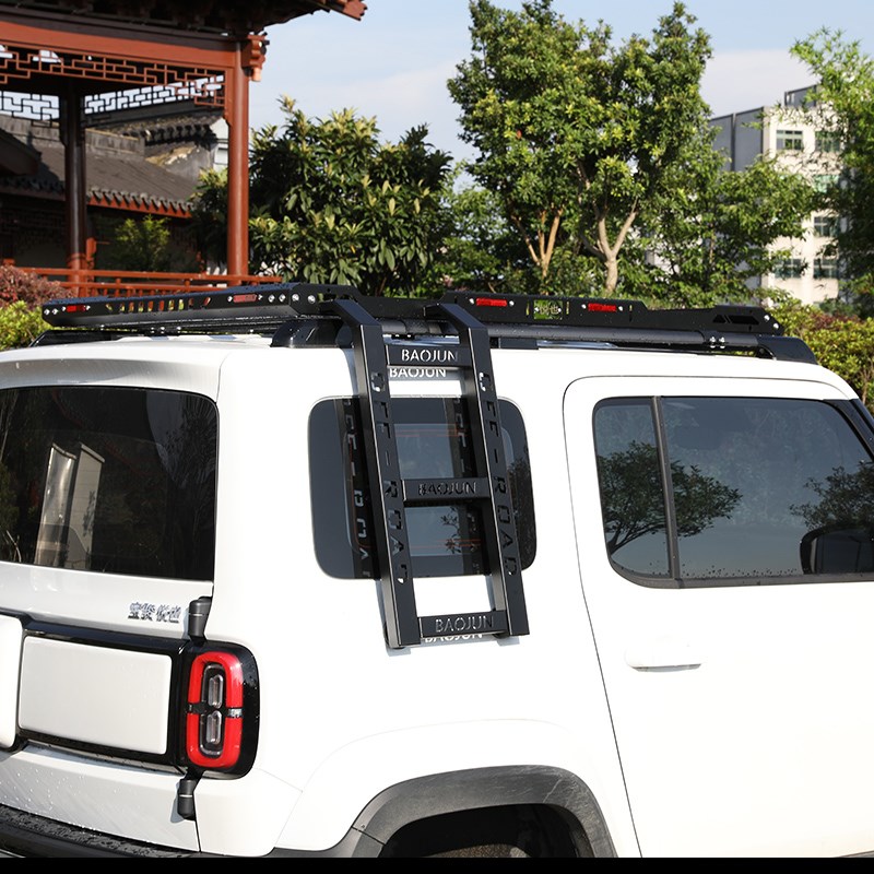 五菱宝骏悦也专用车顶装饰行李架改装配件脚踏板后备箱机甲款套件