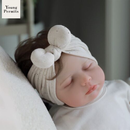 YoungPermits婴儿发带女宝宝护囟门公主满P月百天蝴蝶结小月龄发
