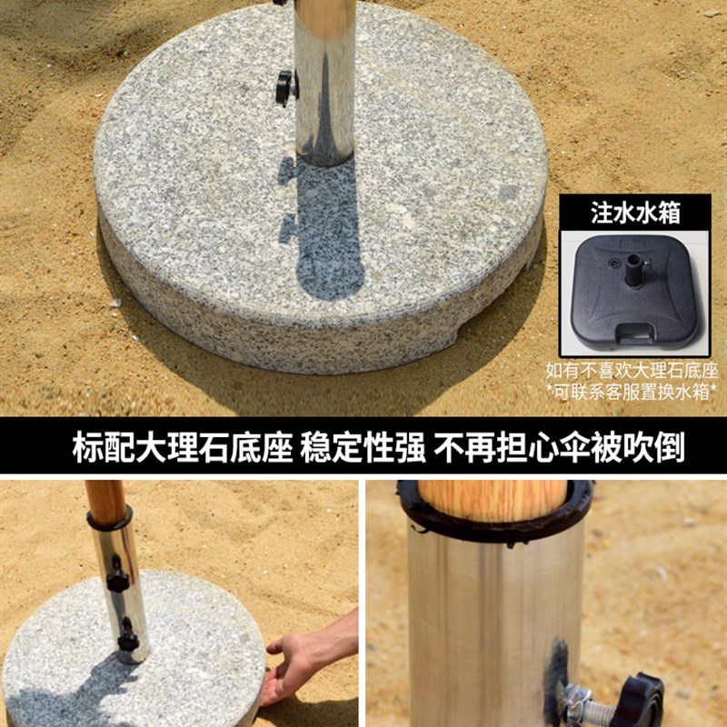 户外遮阳伞花园别墅庭院酒店商业展览馆海滩景区双层边中心柱伞