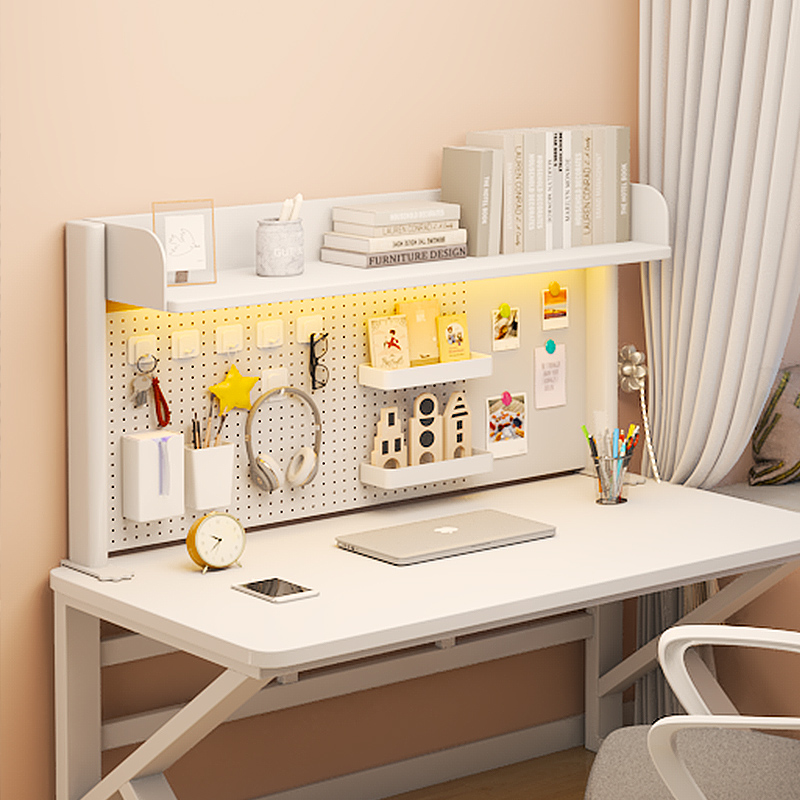 桌面书架置物架办公电脑桌上洞洞板多层铁艺宿舍学生家用书桌
