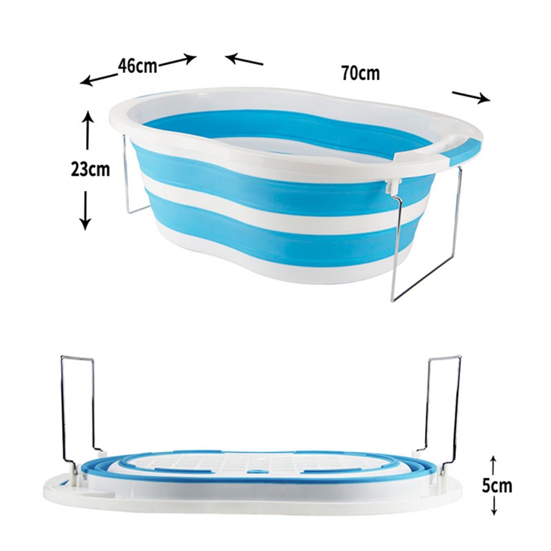 双面防滑婴儿盆折叠盆儿童洗澡盆宝宝泡澡可坐新生盆加大澡盆小孩