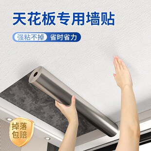 天花板贴纸自粘屋顶吊顶墙面遮丑装饰脱落修补墙纸防水防潮墙壁纸