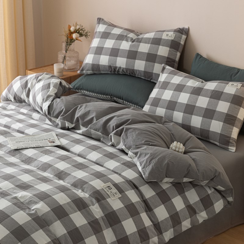 被套单件200x230全棉水洗棉被罩150x200学生宿舍被单三件套男