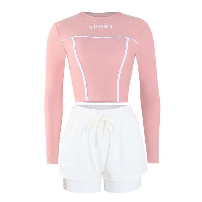 亲子泳衣女新款长袖长裤保守儿童分体遮肚显瘦学生运动温泉游泳装