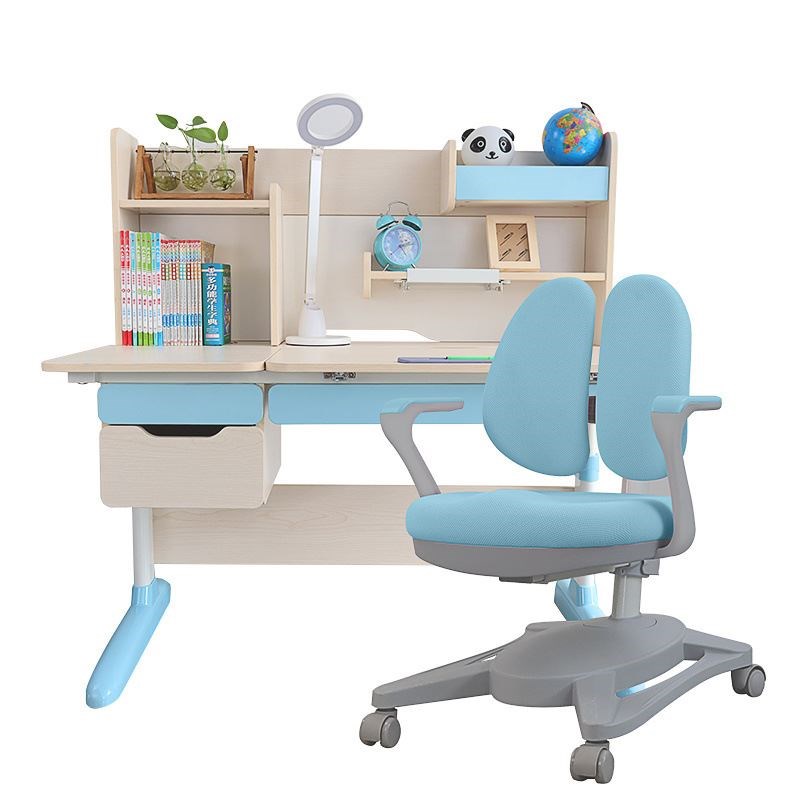 儿童写字桌椅套装实木新款家用学习桌中小学生写字台书桌椅可升降