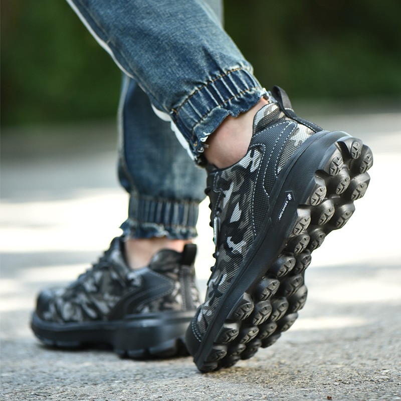 杰孚劳保鞋男透气钢头鞋女轻便软底带钢板防砸防刺穿老保工作鞋