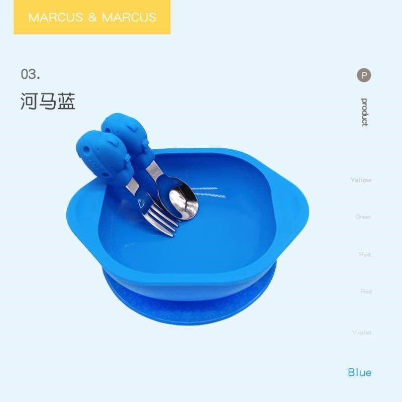 短柄勺叉辅食儿童训练勺婴儿不锈钢勺子勺宝宝餐具学吃饭叉Marcus
