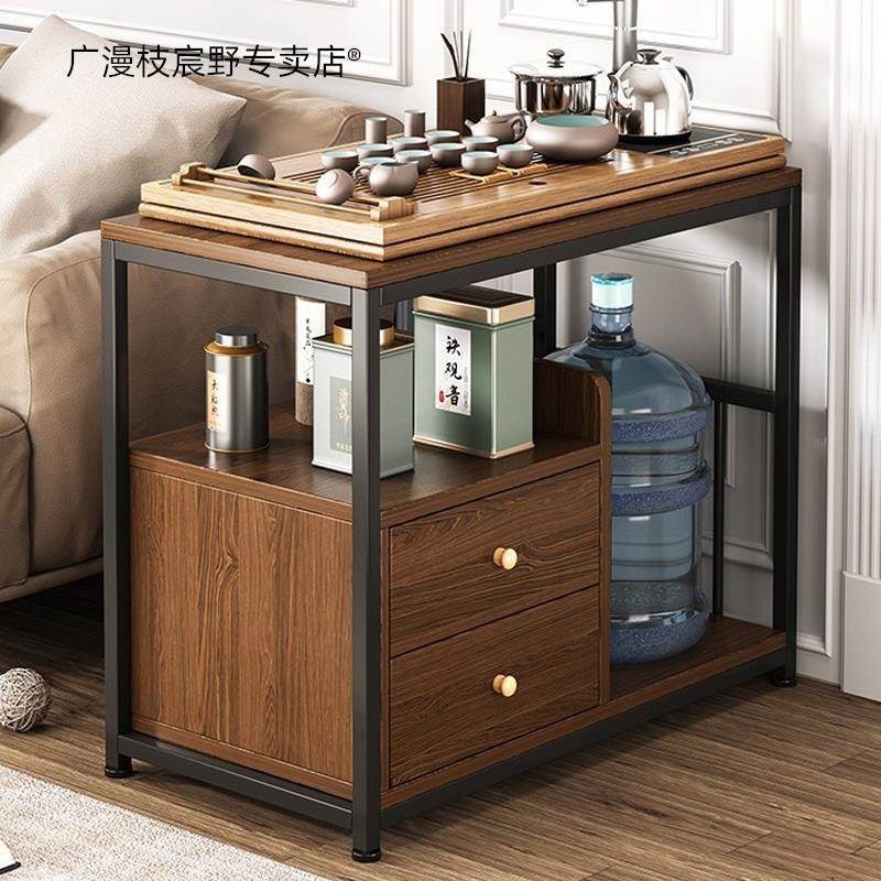 边几小茶几小桌子置物架沙发侧边柜移动茶台茶桌茶水柜窄客厅边桌