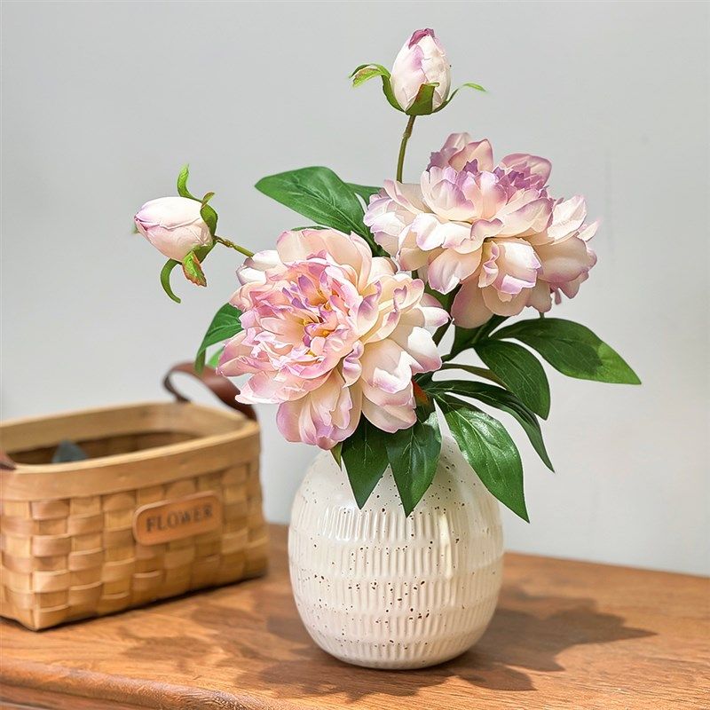 紫牡丹绢花假花玄关餐桌客厅装饰花卉仿真花摆件假花花艺摆设,家居饰品,仿真花/假花,淘宝优惠券,粉丝福利购,淘宝优惠卷