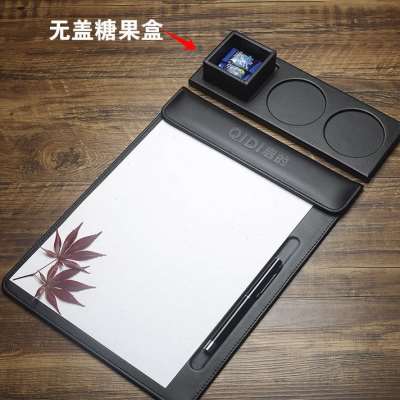 速发皮革a4会议夹商务会议垫板夹酒店便签夹水杯托套装学生写字垫