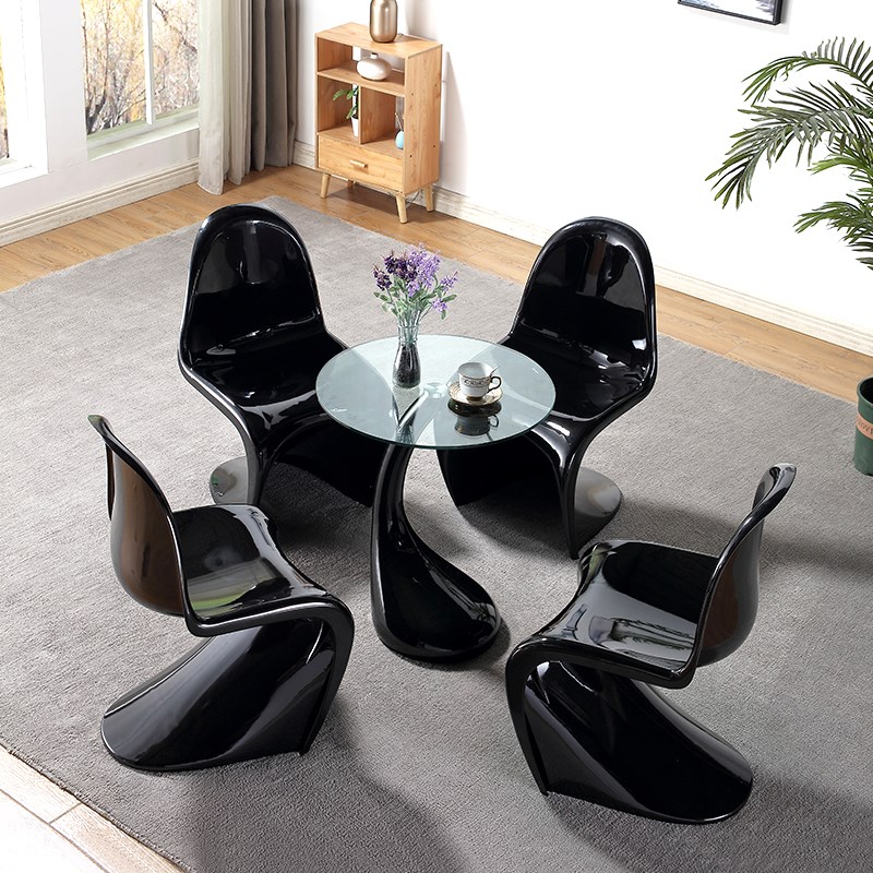 接待洽谈桌椅组合简约创意u现代小户型阳台店铺休闲商务会客小圆