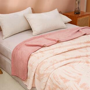 新款简约亲肤西城印象兔毛毯贝贝绒毯子暖冬超柔软不掉毛温暖