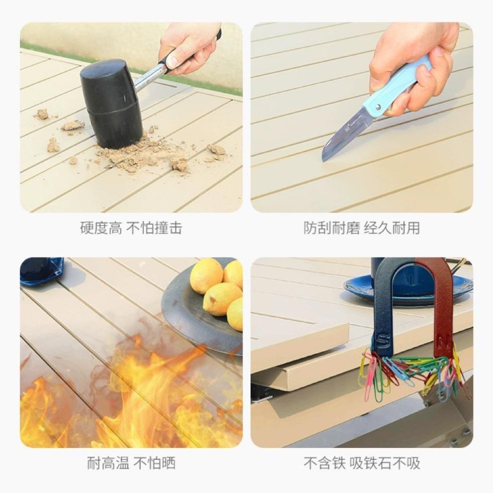 户外桌椅全铝合金桌椅庭院露天伸缩桌椅室外花园休闲桌椅工程桌椅
