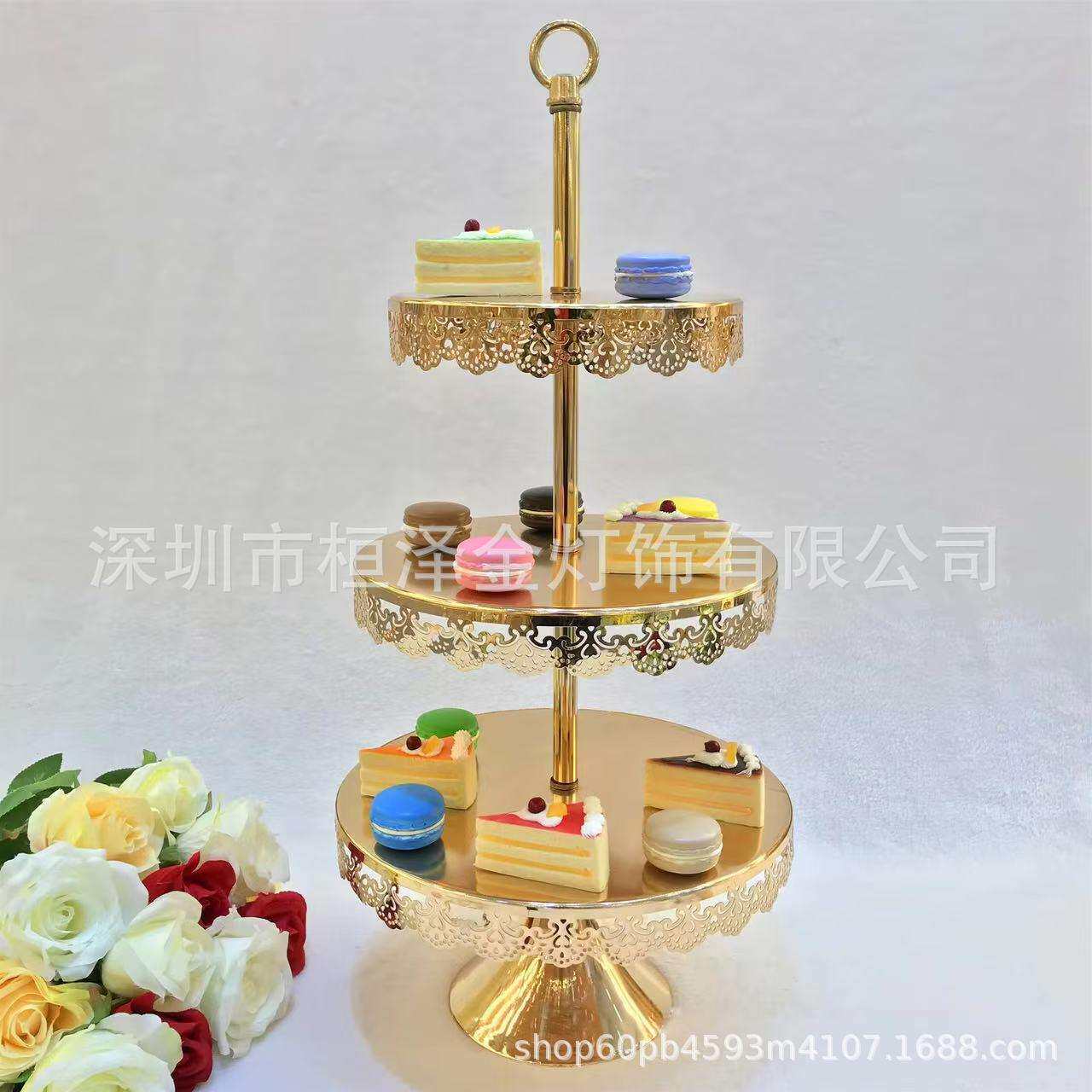 欧式甜品台摆件展示架婚礼装饰道具蛋糕架子下午茶点心架茶歇新款