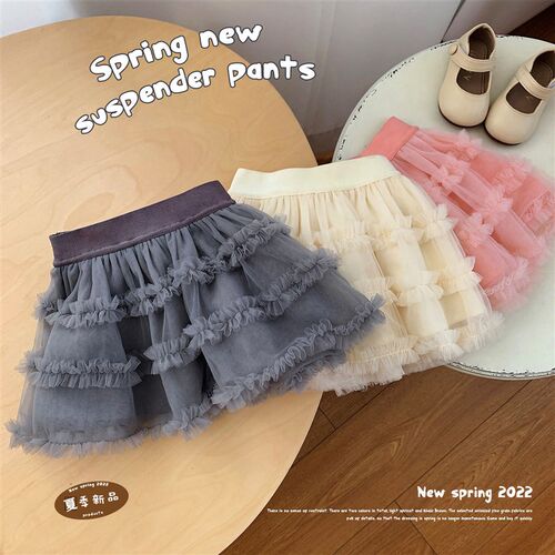 婴幼儿夏装宝宝洋气半身网纱裙婴儿蓬蓬裙儿童公主T裙外出网纱短