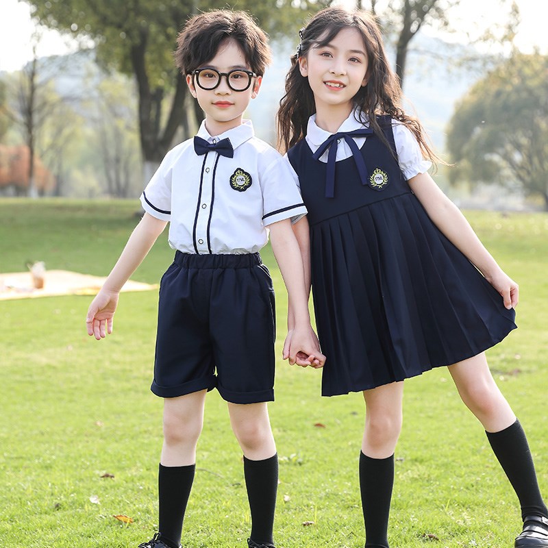 幼儿园园服夏装儿童校服套装小学生夏季班服英伦学院风毕业照服装