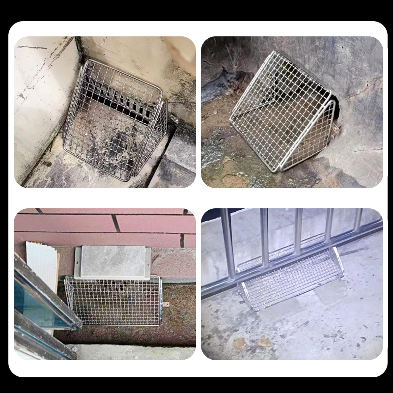 201不锈钢下水道过滤网罩防鼠防树叶侧排楼顶阳台墙角排水口滤网