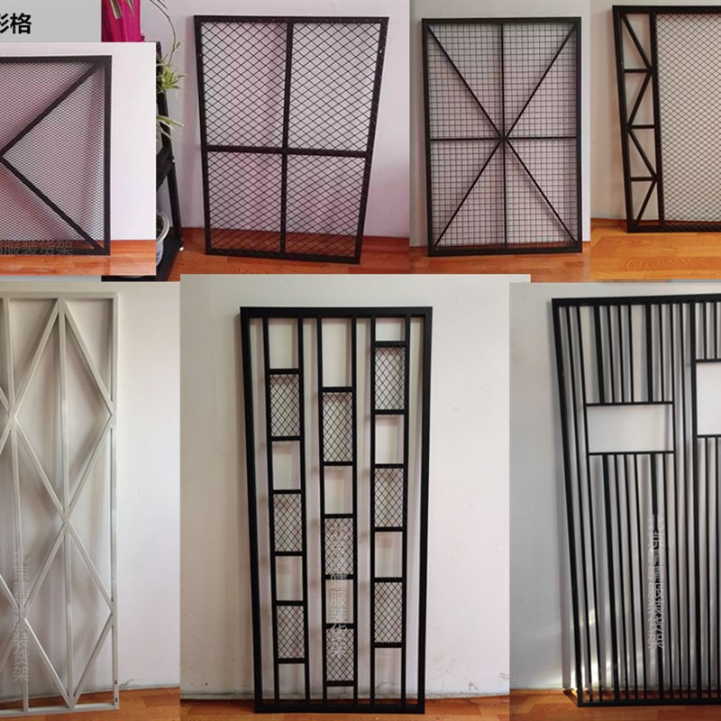 菱形网格网片装饰背景墙工业风吊顶铁丝网装饰墙面铁艺网格照片墙