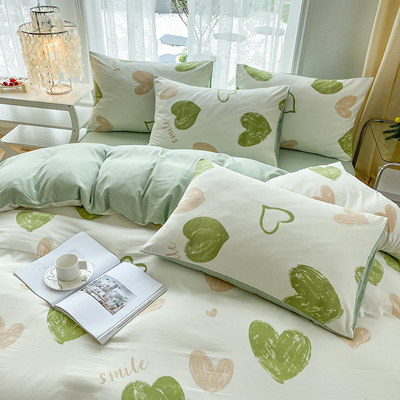 A类双层纱被套单件水洗棉宿舍单人150x180x200双人非全棉纯棉被罩