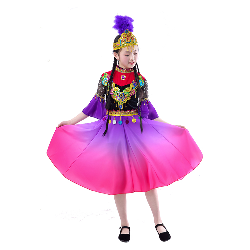 儿童成人56个少数民族演出舞蹈服装塔吉克族哈萨克族新疆维吾尔族