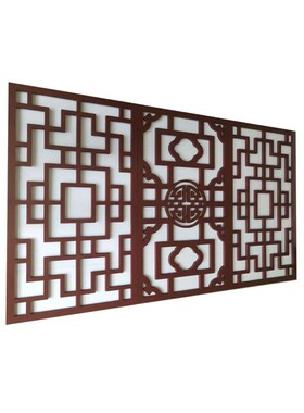 镂空雕花板吊顶隔断装饰中式花格客厅过道背景墙欧式屏风PVC通1