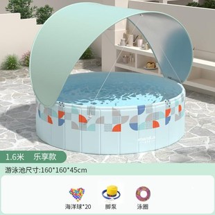 家庭女孩水池鱼h池室外玩具w新生儿庭院家用游泳池可折叠孩子儿童