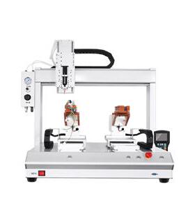 旋转多头双位点胶机打胶变压器点胶机三轴四轴点胶机黑胶点胶机