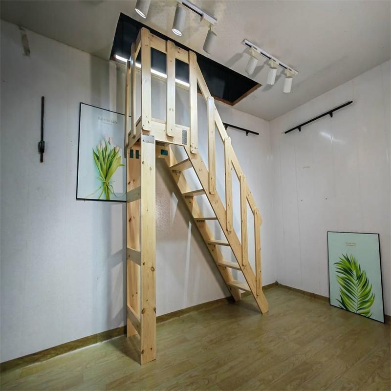 实木楼梯平台舞台梯登高家用梯单爬梯带扶手阳台移动阁楼楼梯子