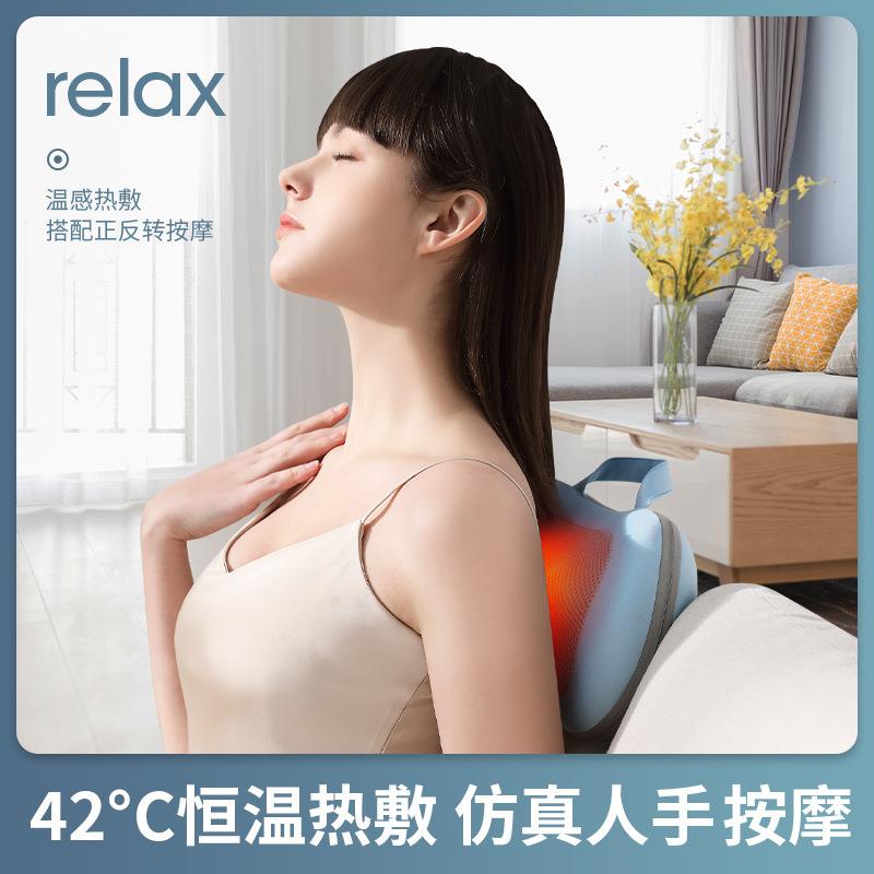颈椎按摩枕充电颈部腰部按摩仪全自动背部多功能家用车载按摩器