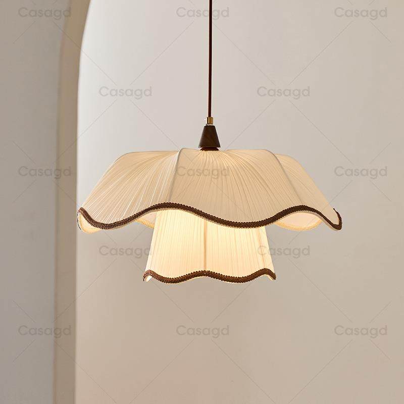 法式中古布艺卧室吊灯蓬蓬裙少女裙摆设计波浪民宿餐厅灯casagd