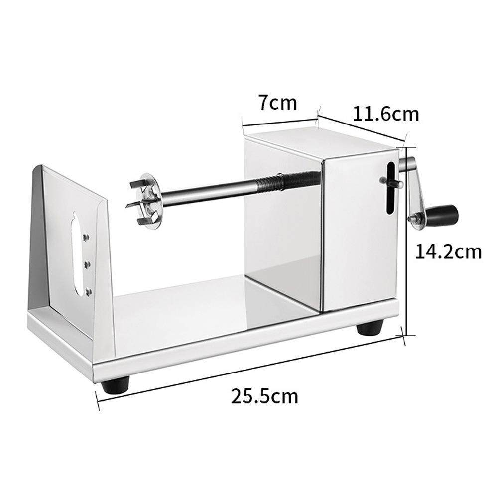 手动薯塔机 商用切片机不锈钢半自动拉伸手摇式旋风土豆薯塔机