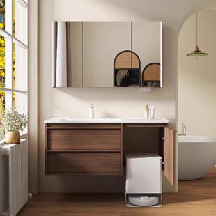 陶瓷一体盆浴室柜智能储藏扫地机器人洗漱池洗手脸盆智能收纳组合