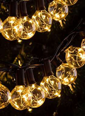 工厂直销跨境货源G40铜线灯串暖光彩色低压圣诞装饰灯串中山