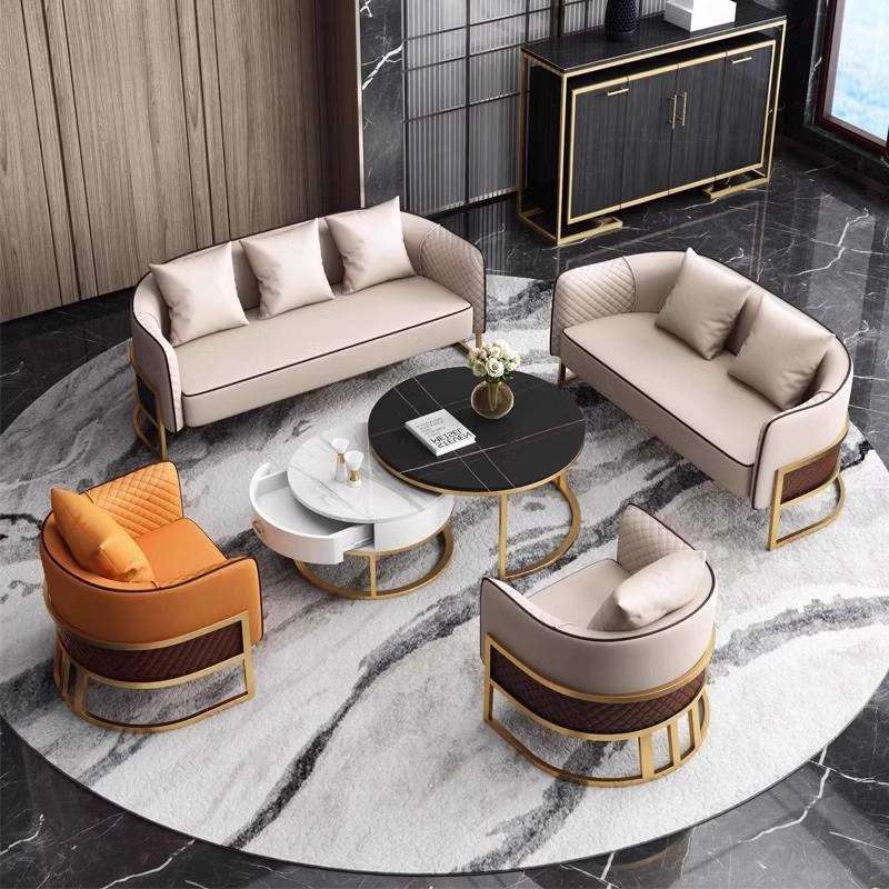 酒店大堂沙发售楼处接待厅谈判商务办公室休息区洽谈沙发桌椅组合