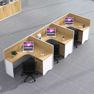 现代办公桌椅组合2人位财务办公桌员工桌椅组合公司办公桌4人位