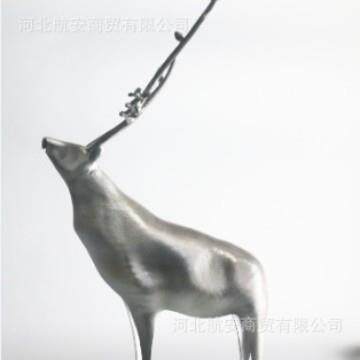 现代简约创意梅花鹿摆件样板房售楼处桌面电视柜动物工艺品软装