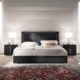 简约大气 意黑色 床极简现代老人双人床 全实木靠硬床轻奢式 床房