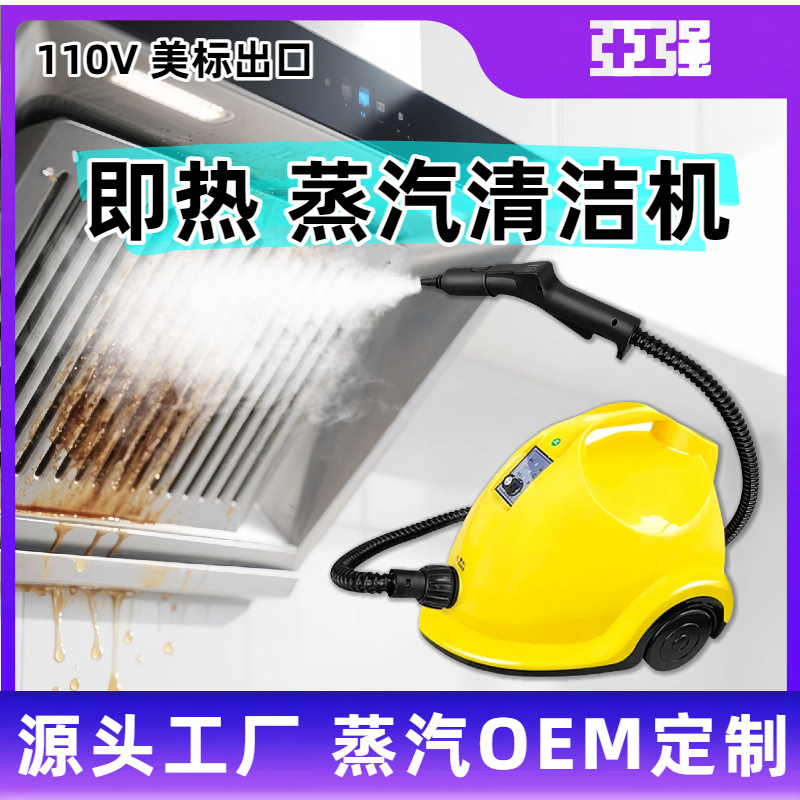 110V美标 蒸汽清洗机厨房抽油烟机去污床地毯除菌 高温蒸汽清洁机