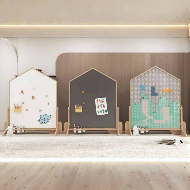 儿童积木墙壁画画板带磁性双面白板家用小黑板墙支架式磁吸二合一,玩具/童车/益智/积木/模型,画板,淘宝优惠券,粉丝福利购,淘宝优惠卷