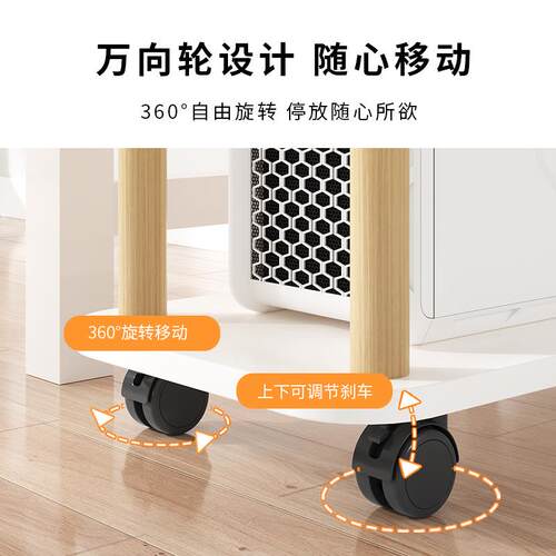 打印机置物架移动l多层主机托家用办公桌旁落地收纳架客厅放置架