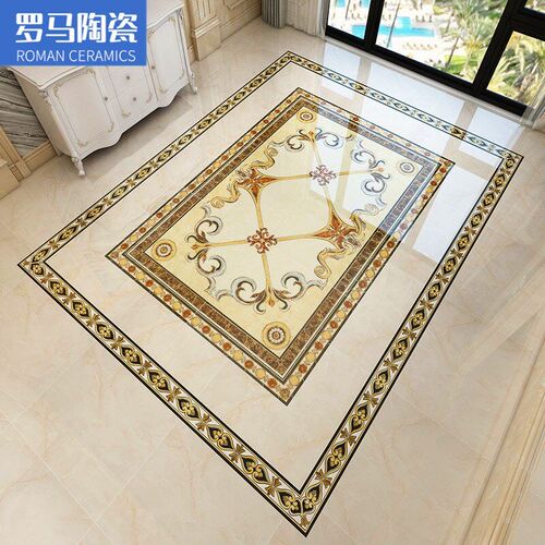 客厅拼花瓷砖800x80s0 欧式餐厅抛晶砖过道拼图砖入户玄关拼花地