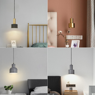 免接线 ins小吊灯卧室床头吊线灯客厅装饰墙餐厅灯简约充电不接线