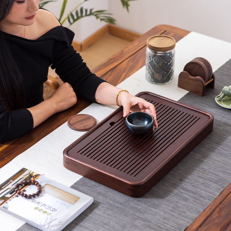 花梨木高端实木茶盘2024新款高级电木家用客厅小号干泡储水式茶台