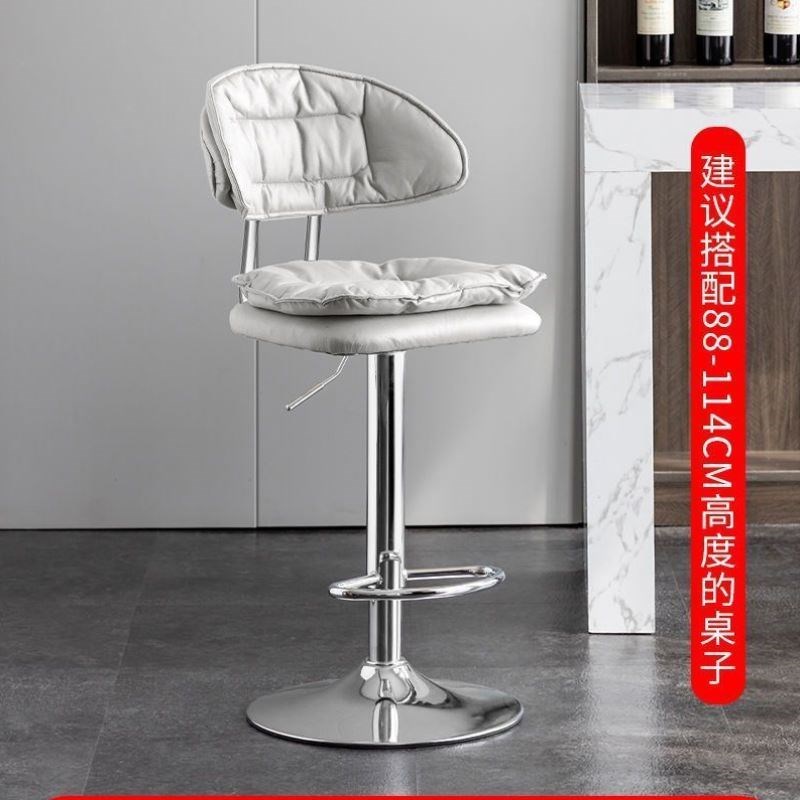 吧台椅现代简约旋转高脚凳家用靠背酒吧椅子收P银台可升降轻奢凳
