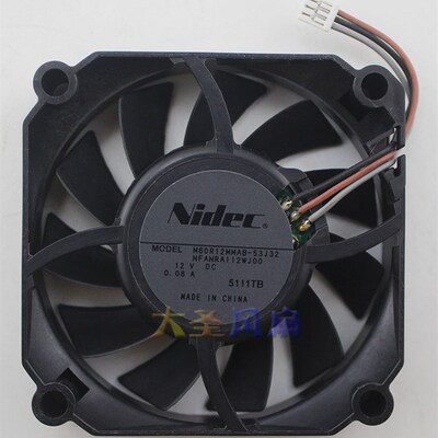 原装Nidec M60R12MMAB-53J32 12V 0.08A 6CM散热风扇60*60*15mm