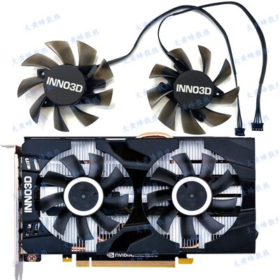 全新INNO3D映众RTX2060 2070TWIN X2黑金至尊版显卡风扇CF-12815S
