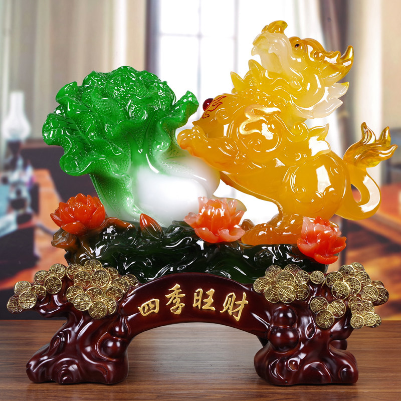 招财貔貅摆件玉白菜工艺品店铺收银台公司开业开张乔迁送礼品礼物