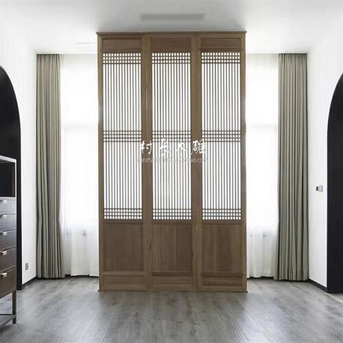 木雕仿古门窗中式格栅p玄关屏风遮断隔断电视背景花格木格栅东阳