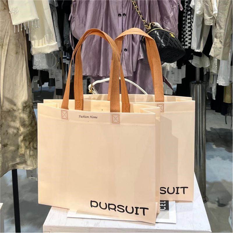 简约时尚手提袋无纺布定制印logo服装店袋子加厚环保袋购物包装袋
