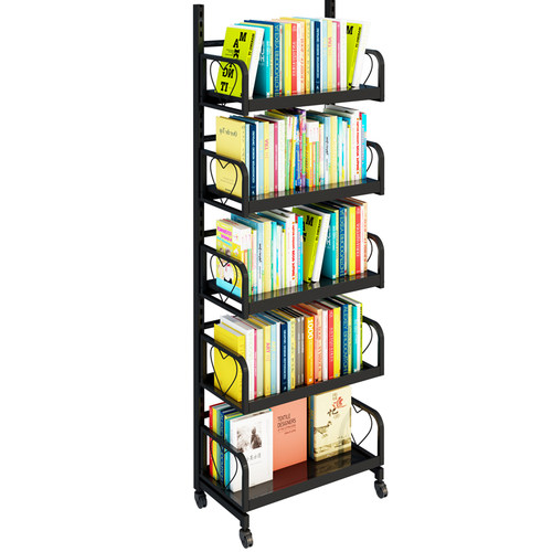 学生书架置物架落地多层家用可移动小推车桌面旁阅读储物收纳书柜